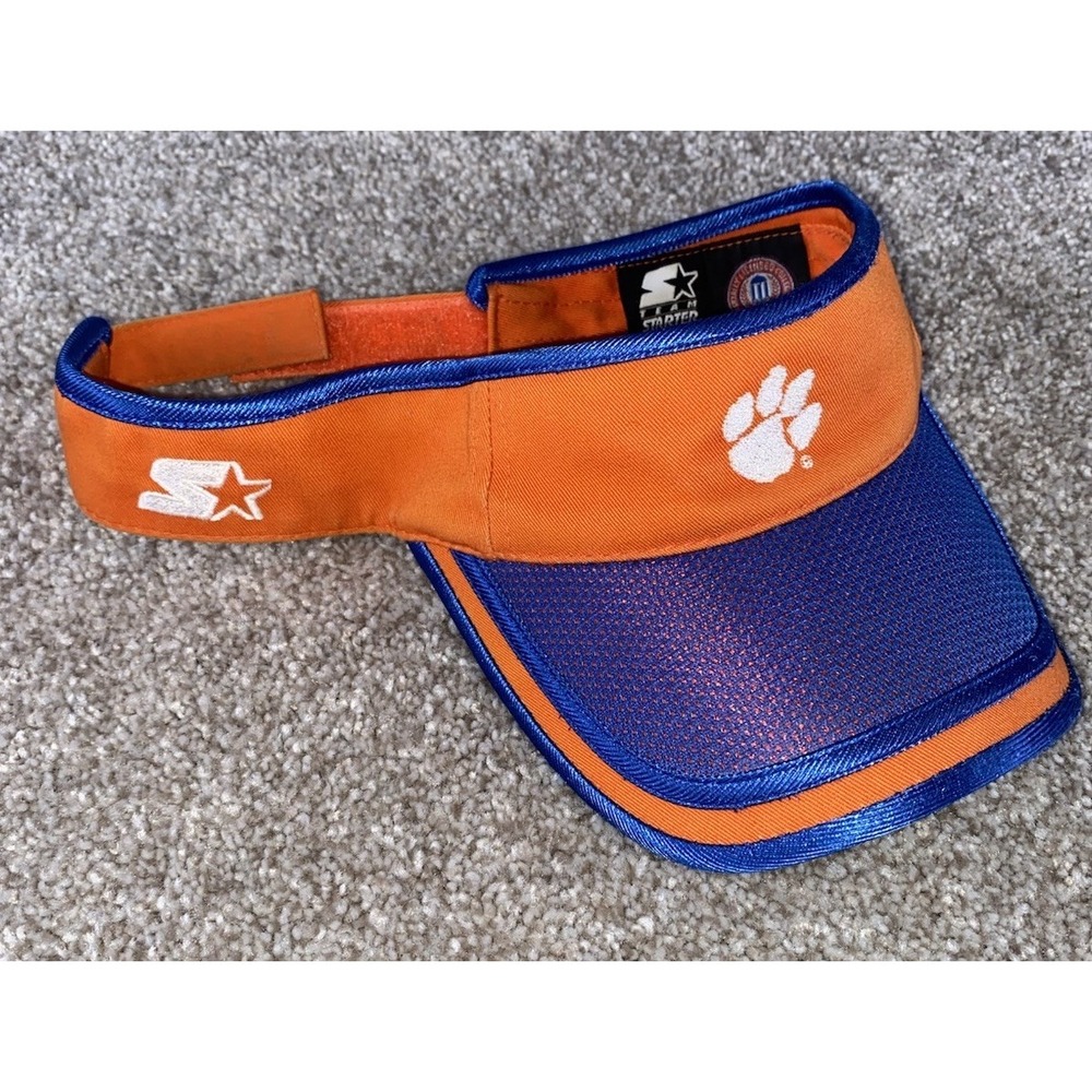 VTG Starter Clemson Tigers SnapBack Visor Hat One Size Cotton Y2K Old Money NCAA